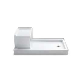 60" x 36" alcove shower base, right drain