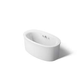 60-1/2" x 34-1/2" freestanding Heated BubbleMassage(TM) air bath with Bask(R) heated surface and straight shroud
