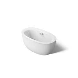 60-1/2" x 34-1/2" freestanding Heated BubbleMassage(TM) air bath with fluted shroud