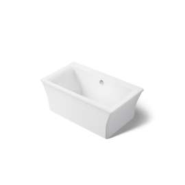 60-3/16" x 34-1/4" freestanding bath with fluted shroud