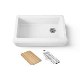 35-3/4" undermount single-bowl farmhouse workstation kitchen sink