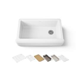 35-3/4" undermount single-bowl farmhouse workstation kitchen sink