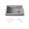 Undermount single-bowl farmhouse kitchen sink