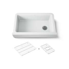 Undermount single-bowl farmhouse kitchen sink