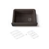 29-3/4" undermount single-bowl farmhouse kitchen sink with short apron