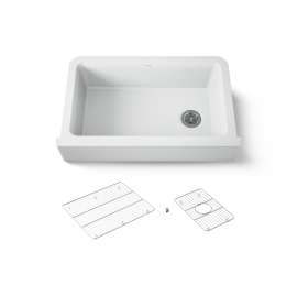34" undermount single-bowl farmhouse kitchen sink