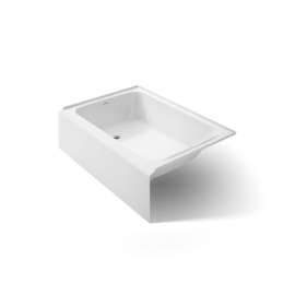 60" x 42" alcove bath, left drain