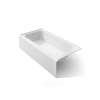 72" x 36" alcove bath, left drain
