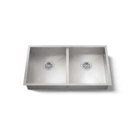 32" undermount double-bowl kitchen sink