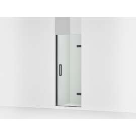 Frameless pivot shower door, 71-5/8" H x 27-5/8 - 28-3/8" W, with 3/8" thick Crystal Clear glass