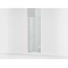 Frameless pivot shower door, 71-5/8" H x 27-5/8 - 28-3/8" W, with 3/8" thick Crystal Clear glass