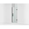 Frameless pivot shower door, 71-5/8" H x 27-5/8 - 28-3/8" W, with 3/8" thick Crystal Clear glass
