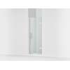 Frameless pivot shower door, 71-5/8" H x 27-5/8 - 28-3/8" W, with 3/8" thick Crystal Clear glass