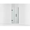Frameless pivot shower door, 71-9/16" H x 33-5/8 - 34-3/8" W, with 3/8" thick Crystal Clear glass