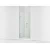 Frameless pivot shower door, 71-9/16" H x 33-5/8 - 34-3/8" W, with 3/8" thick Crystal Clear glass