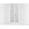 Frameless pivot shower door, 71-9/16" H x 33-5/8 - 34-3/8" W, with 3/8" thick Crystal Clear glass