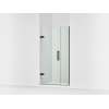 Frameless pivot shower door, 71-9/16" H x 39-5/8 - 40-3/8" W, with 3/8" thick Crystal Clear glass