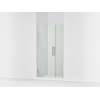 Frameless pivot shower door, 71-9/16" H x 39-5/8 - 40-3/8" W, with 3/8" thick Crystal Clear glass