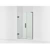 Frameless pivot shower door, 71-3/4" H x 45-1/4 - 46" W, with 3/8" thick Crystal Clear glass