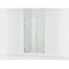 Frameless pivot shower door, 71-3/4" H x 45-1/4 - 46" W, with 3/8" thick Crystal Clear glass