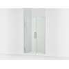 Frameless pivot shower door, 71-3/4" H x 45-1/4 - 46" W, with 3/8" thick Crystal Clear glass