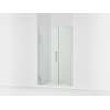 Frameless pivot shower door, 71-3/4" H x 46 - 46-3/4" W, with 3/8" thick Crystal Clear glass