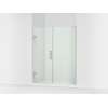 71-3/4" H pivot shower door with 3/8"-thick glass