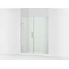 Frameless pivot shower door, 71-3/4" H x 58 - 58-3/4" W, with 3/8" thick Crystal Clear glass