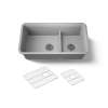 Smart Divide(R) 33-1/2" undermount double-bowl kitchen sink