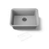 24-1/2" undermount single-bowl kitchen sink