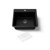 25" top-/undermount single-bowl kitchen sink