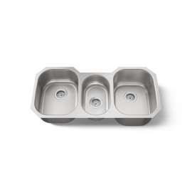41-3/4" undermount triple-bowl kitchen sink