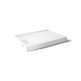60" x 42" alcove shower base, left drain