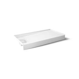60" x 32" alcove shower base, left drain