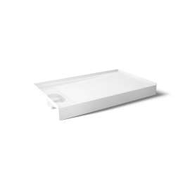 60" x 36" alcove shower base, left drain