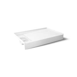 48" x 32" alcove shower base, left drain