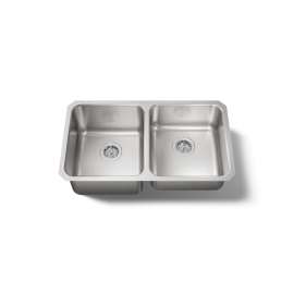31-1/2" undermount double-bowl kitchen sink