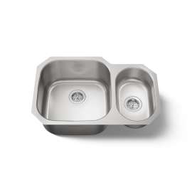 30-3/4" undermount double-bowl kitchen sink