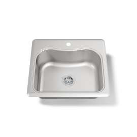 25" top-mount single-bowl kitchen sink