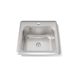 20" top-mount single-bowl bar sink