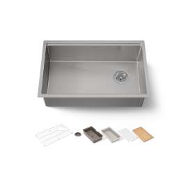 29" undermount single-bowl workstation kitchen sink