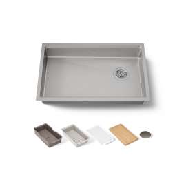 29" undermount single-bowl workstation kitchen sink