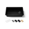 32-1/2" undermount single-bowl workstation kitchen sink