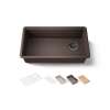 32-1/2" undermount single-bowl workstation kitchen sink