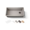 32-1/2" undermount single-bowl workstation kitchen sink