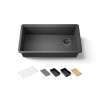 32-1/2" undermount single-bowl workstation kitchen sink
