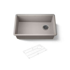 29-1/2" undermount single-bowl kitchen sink