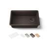 29-1/2" undermount single-bowl workstation kitchen sink