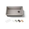 29-1/2" undermount single-bowl workstation kitchen sink