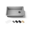 29-1/2" undermount single-bowl workstation kitchen sink